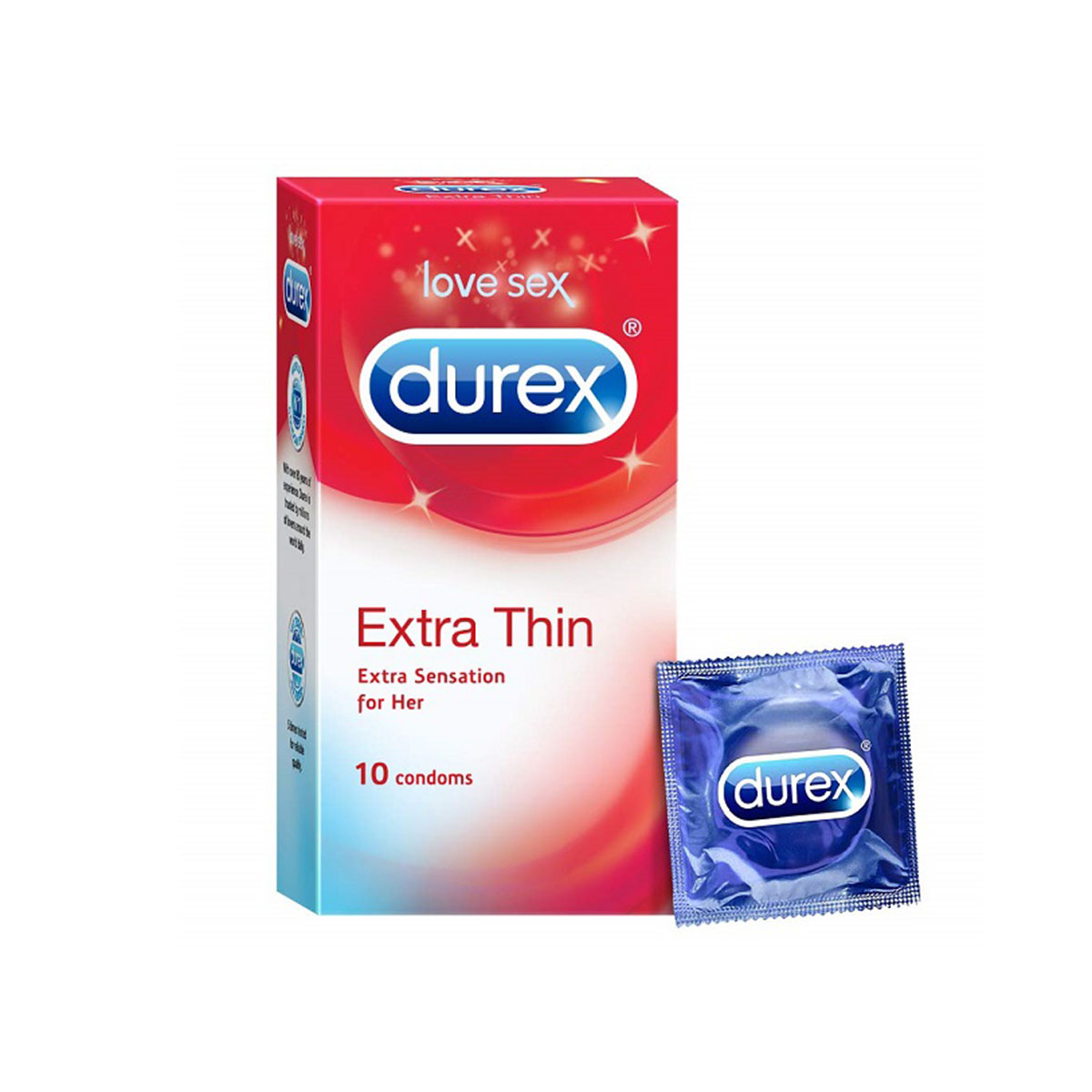Durex Love Sex Extra Thin Extra Sensation Condom 10 Pcs Torrongo E Commerce Beauty